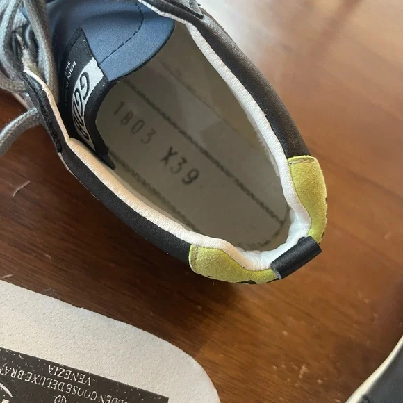 Golden Goose Black and Silver Glitter Sneakers - Picture 7 of 8